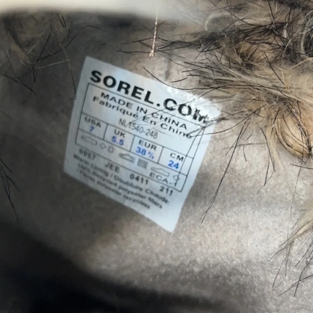 SOREL Joan Of Arctic‎ 1540 Tall Faux Fur Waterproof Lace Up Snow Winter Boots 7